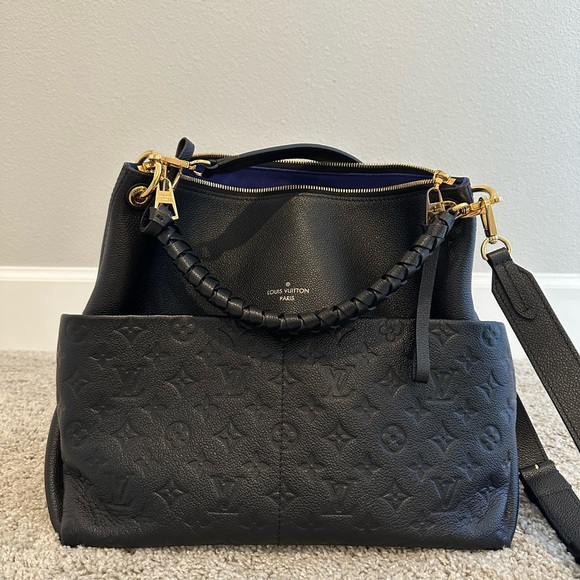 Authentic Louis Vuitton Maida Hobo (Black) with Electric Blue suede - Picture 1 of 6